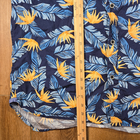 Stitches & Rivets Men’s XL Hawaiian Shirt Floral AOP Button Down Short Sleeve - Picture 4 of 6